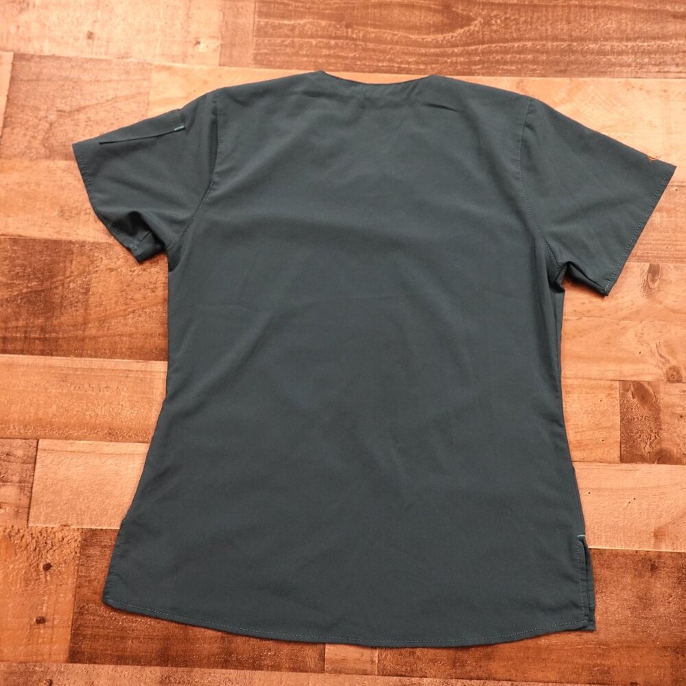 Carhartt Force Scrub Top Women’s Small Teal‎ V-Neck Utility Workwear - Picture 7 of 9